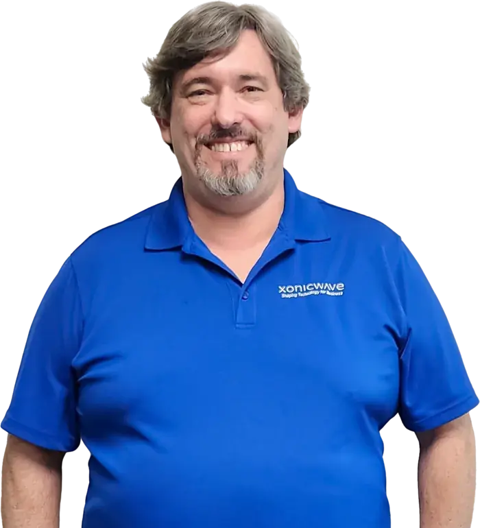 Kyle Marshall, VP of Operations, in a blue Xonicwave polo